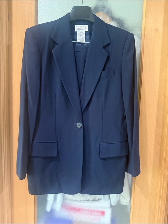 Worthington Jackets & Blazers - Worthington Two-Piece Suit Set - Jacket / Blazer Skirt - Navy - Size 12 Petite